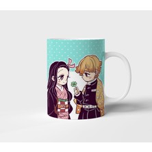 Zenitsu Nezuko Demon Slayer Anime Tasarım Kupa - Hediyelik Kupa - Baskılı Kupa