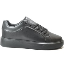 Onlo Ayakkabı 25A.915 Siyah & Beyaz Kalın Taban Bağlı Sneaker Erkek Ayakkabı