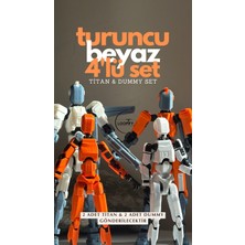 Moifugyia Lucky 13 Aksiyon Figürü Robot Oyuncak 4'lü Turuncu ve Beyaz Set Titan 13 & Lucky 13