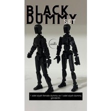 Moifugyia Lucky 13 Aksiyon Figürü Robot Oyuncak 13CM Siyah Lucky 13 ve Kadın Lucky 13 2'li Set