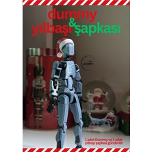 Moifugyia Lucky 13 Aksiyon Figürü Robot Oyuncak 13CM ve Yılbaşı Şapkası Seti Gri