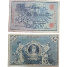 Yediotuz Digital Pazarlama 1908 Almanya 100 Mark Koleksiyon Yabancı Kağıt Para Eski Para Hobi Hediye Antika Numismatik