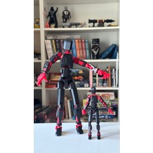 Moifugyia Lucky 13 Oynar Eklemli Robot Figür 2li Dev Lucky 13 ve Lucky 13 Seti Siyah Kırmızı