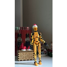 Moifugyia Lucky 13 Aksiyon Figürü Robot Oyuncak 13CM ve Yılbaşı Şapkası Seti Altın