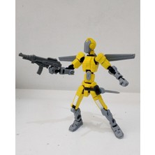 Moifugyia Titan 13 Aksiyon Figürü Robot Oyuncak 18CM ve Aksesuar Paketi Seti Sarı