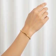 Kuyumcu Nurettin 10 gr (Gram) Yarı Simli Ajda Bilezik Yatırımlık Işçiliksiz 22 Ayar Altın