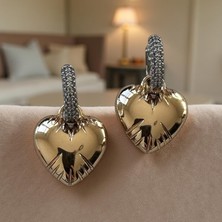 Luckyb Store Gold Silver Karma Kalp Xuping Küpe