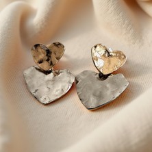 Luckyb Store 2 Renkli Kalpli Xuping Küpe