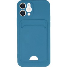 Evolvera Iphone 12 Kılıf Kelvin Kartvizitli Silikon - Mavi