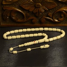 Burhan Sağlam Kapsül Kesim Imame Işçilikli 11X7 mm Deve Kemiği Tesbih