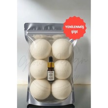 Glow Design Yün Çamaşır Kurutma Topu 6'lı Kokulu Yüksek Kalite ve Doğal Materyal