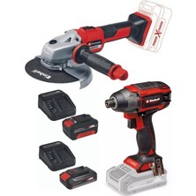 Einhell  Tp-Ci 18/220 Li Bl Vidalama Axxio 18/150 Avuç Taşlama  2.5AH+4.0AH Kömürsüz  Set
