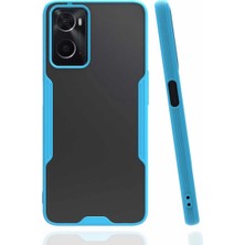 Evolvera Oppo A96 Kılıf Platin Silikon - Mavi