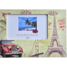 Mey İthalat Eyfel Kulesi Şekilli Ahşap Fotoğraf Resim Koyma Çerçevesi