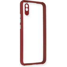 Evolvera Xiaomi Redmi 9A Kılıf Miami Şeffaf Silikon - Fuşya