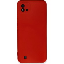 Evolvera Realme C11 2021 Kılıf Nano Içi Kadife Silikon - Kırmızı
