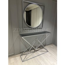 ZDESIGN HOME Gümüş Metal Dresuar 120 cm - Takım – Modern ve Şık Tasarım
