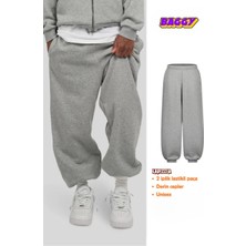 Vladivosto Paçası Lastikli Ekstra Rahat Bol Kalıp Büyük Beden Baggy Oversize Eşofman Altı