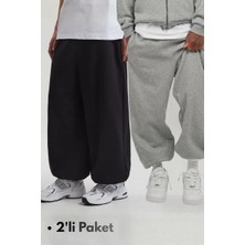 Vladivosto Paçası Lastikli Ekstra Rahat Bol Kalıp Büyük Beden Baggy Oversize Eşofman Altı