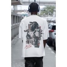Sevbano Rapper Tupac All Eyes On Me Sırt Baskılı Unisex Oversize Şarkıcı Tişört