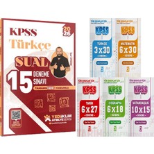 Yediiklim Yayınları 2026 Kpss Atölye Serisi Türkçe Sual Çözümlü 15 Deneme Sınavı - 5 Ders 31 Deneme