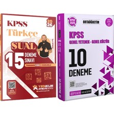 Yediiklim Yayınları 2026 Kpss Atölye Serisi Türkçe Sual Çözümlü 15 Deneme Sınavı - 2026 Kpss Ortaöğretim Çözümlü 10 Deneme