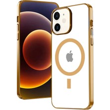 SHC4200 Ally Iphone 12 - 12 6.1ınç Magsafe Uyumlu Renkli Kenar Silikon KILIF-(5775)