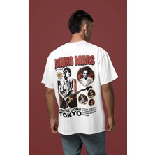 Sevbano Tasarım Efsane Bruno Mars Sırt Baskılı Unisex Oversize Şarkıcı Tişört