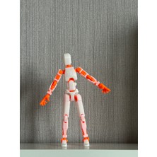 Moifugyia Lucky 13 Aksiyon Figürü Robot Oyuncak 13CM Beyaz Turuncu