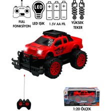 Giffy Oyuncak 1:20 Uzaktan Kumandalı Pilli Full Fonksiyon Işıklı Drift Atabilen Offroad Yüksek Teker Araba Jeeep