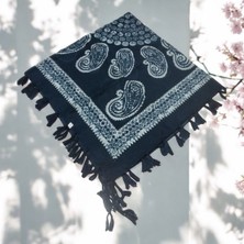 Kızca Hint İpek Eşarp Püsküllü