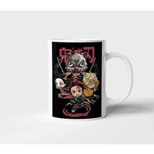 Tanjiro Nezuko Zenitsu Inosuke Demon Slayer Anime Tasarım Kupa - Hediyelik Kupa - Baskılı Kupa
