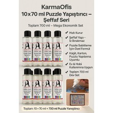 Puzzle Yapıştırıcı 10×70 ml Mega Set – Şeffaf Kuruyan Sıvı Yapıştırıcı