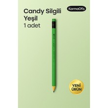 Candy Silgili Kurşun Kalem Yeşil - 1 Adet