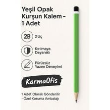 Opak Kurşun Kalem 1 Adet – 2b Uç – Sağlam ve Pürüzsüz Yazım | Yeşil