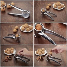 Profesyonel Ceviz Kıracağı, 18 cm Paslanmaz Çelik, Ergonomik Saplı, Yaylı Mekanizmalı, Ceviz ve Fındık Kıracağı