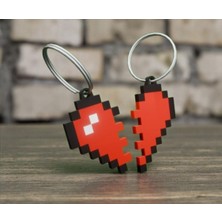 Moifugyia Kalp Anahtarlık Pixel – Anneler Günü Özel 2'li Set