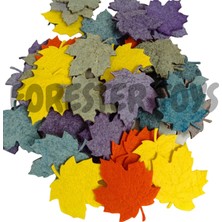 Forester Toys Keçeden Renkli Çınar Yaprağı 7x7 CM50 Adet