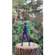 Moifugyia Lucky 13 Aksiyon Figürü Robot Oyuncak 13CM 13 cm Mor Yeşil