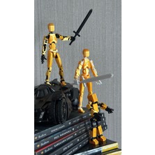 Moifugyia Lucky 13 Mini 13 Aksiyon Figürü Robot Oyuncak Kılıçlı Altın Set
