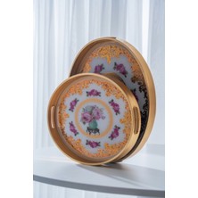 Acar Lüx Poliüretan 2 Li Oval Aynalı Tepsi