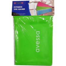 Helia Studio Yeşil Orta Direnç Pilates Yoga Spor Egzersiz Direnç Lastiği 1500X15X0,4