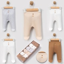 Ozz Baby Yeni Doğan Kız Bebek 0/3-3/6 Ay Düğmeli Patikli 5li Kutulu  Tek Alt ( Hediyelik )