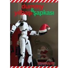 Moifugyia Lucky 13 Aksiyon Figürü Robot Oyuncak 13CM ve Yılbaşı Şapkası Seti Beyaz