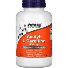Now Foods  Acetyl-L-Carnitine  500MG  200 Veg Capsul.özel Sporcu Gıdaların'dan!!! Usa Version.61.