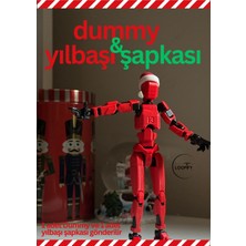 Moifugyia Lucky 13 Aksiyon Figürü Robot Oyuncak 13CM ve Yılbaşı Şapkası Seti Kırmızı