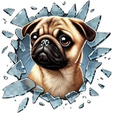 ZS Demir Fulcar French Bulldog Araç Stickerı