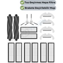 robotyedek Dreame D10 Plus Gen 2 (RLD32GD) Uyumlu Yedek Kauçuk Fırça Hepa Filtre Mop Seti-16 Parça