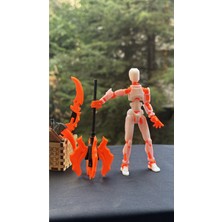 Moifugyia Lucky 13 Aksiyon Figürü Robot Oyuncak 13CM Beyaz Turuncu Aksesuar Paketi