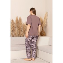 Morvarid %100 Pamuk  Büyük Beden Kısa Kol Kadın Pijama Takımı